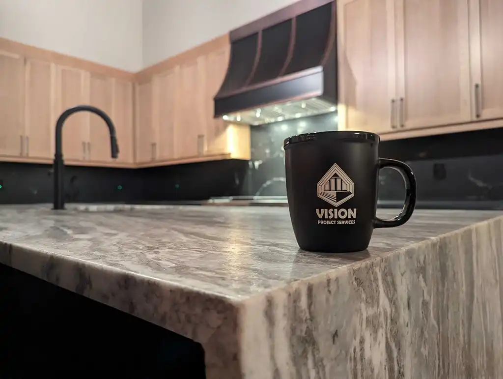 close up of mug on a countertop