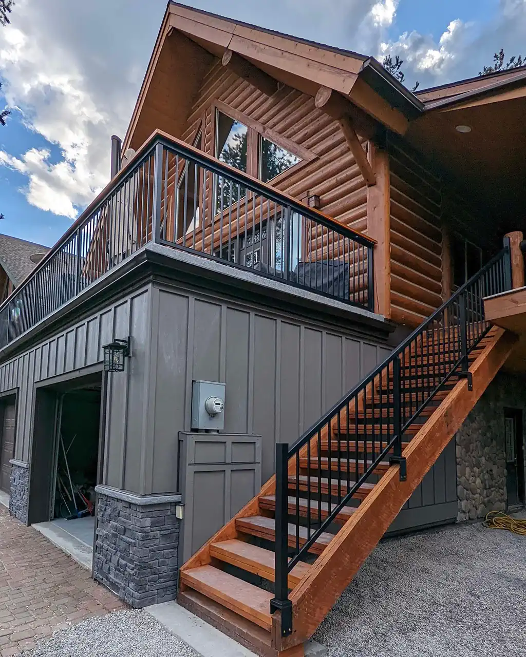 custom decks and stairs by Vision Project Services