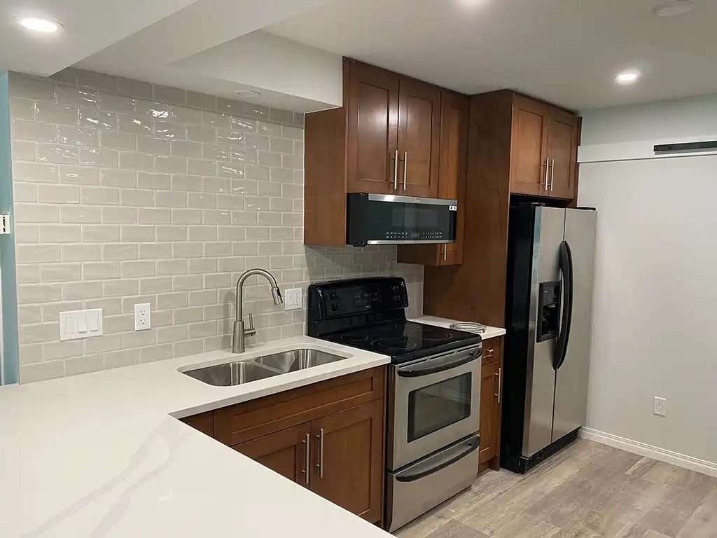 basement kitchen reno