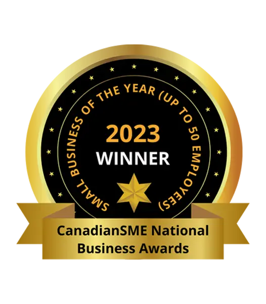 2023 Small Business of the Year winner badge