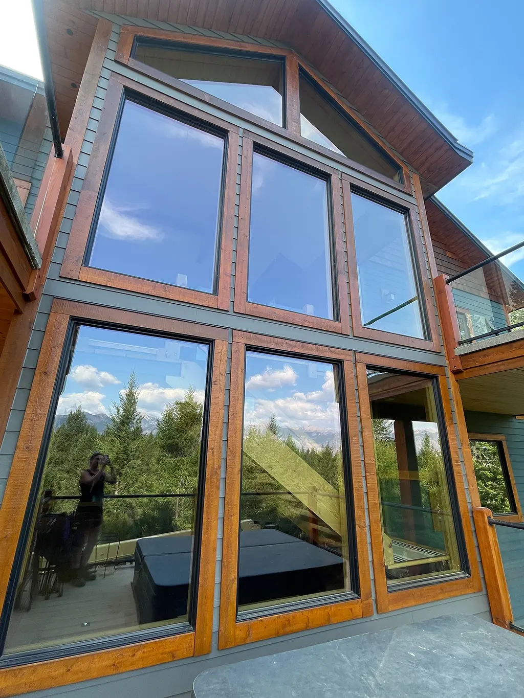 very tall wall of windows